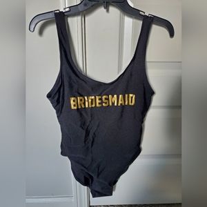 Brand new black bridesmaid bathing suit never worn bought the wrong one